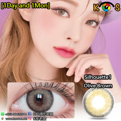 [1Day and 1Month]LensVery Silhouette1 Olive Brown 실루엣 원데이 올리브 브라운